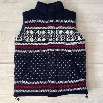 [ 레어 디자인 ] 퍼 오브센트 조지 노르딕 무늬 다운 베스트 M 신사