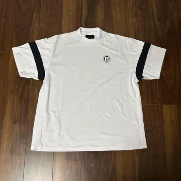 BRIEFING XL 화이트 셔츠 스트라이프 소매