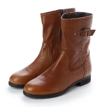 가죽 숏부츠 숏부츠 플랫부츠 천연 가죽