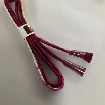 일본 정통 의상 소품 허리띠 그라데이션 적자색 옐로우 컬러 화이트 미사용