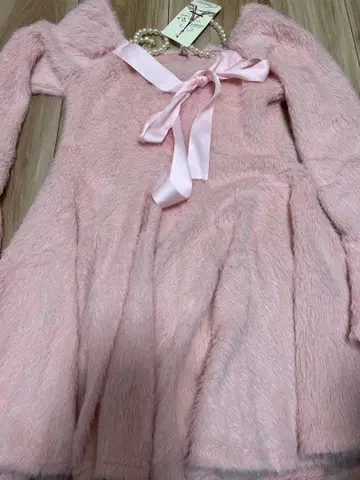 새상품 리본 포함 미니 원피스