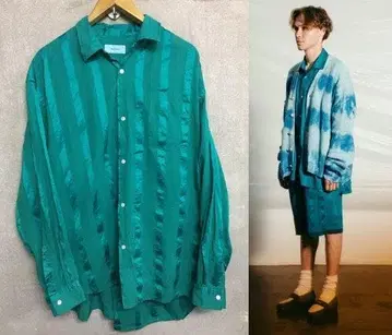 웰더 24ss 비대칭 자카드 포켓 셔츠