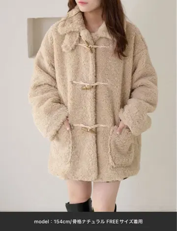 [ apres jour clair ] 더플 보아 코트