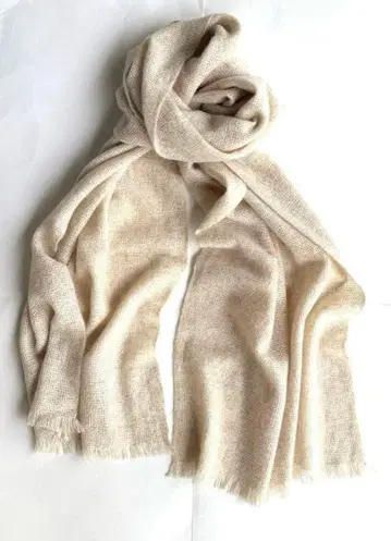 미사용품 대형 캐시미어 스톨