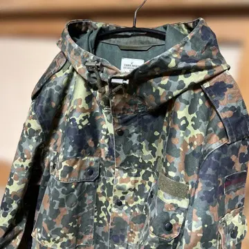 빈티지 구제 의류 98's 카모플라쥬 밀리터리 후드 부착 자켓