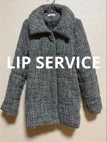 [ LIP SERVICE ] 립서비스 다운 아우터 블랙 화이트