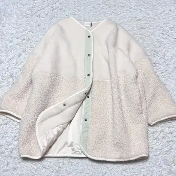 shushu 스크런치 노카라 보아 자켓 아우터 코트