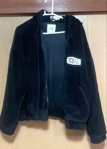 GYDA 플리스 자켓 무스탕 코트 블랙