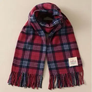 [새상품] 애프터눈 티 타탄 체크 대형 스톨 핑크