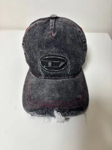 데님풍 다크 그레이 캡