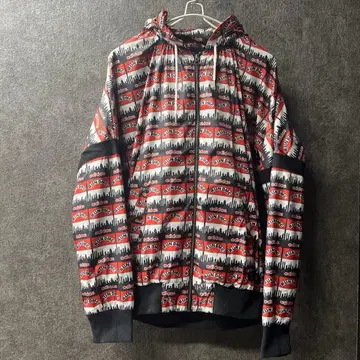 85/M 아디다스 마운틴 후드티 올 패턴 후드