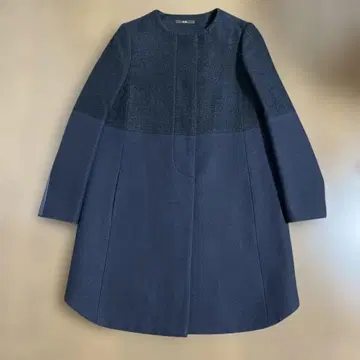 koyukl 노카라 코트 네이비 M 이소재 콤비