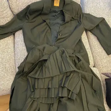 Tnewties 3종 셋업 테일러드 자켓 그린 원피스