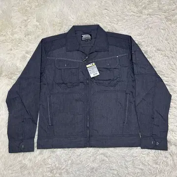 택 포함 새상품 도라이치 TORAICHI 작업옷 풀 집업 자켓 그레이