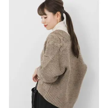 케이블 가운 니트 어반 리서치 서니 레이블