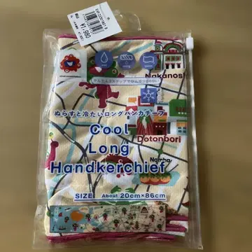 오사카 엑스포 먁먁 적시면 차가운 롱 손수건