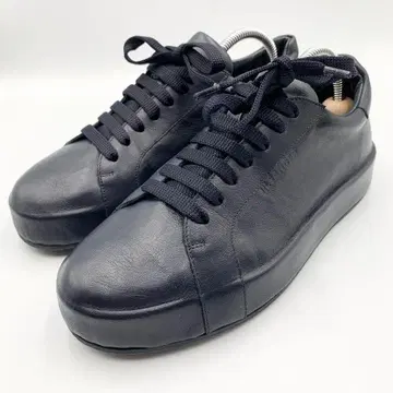 [새상품급 이탈리아제] 질 샌더 플랫폼 가죽 스니커즈 네이비 22.5