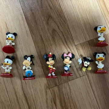 디즈니 캐릭터 흔들 목 인형 7개 + 덤 구형 미키 묶음 판매