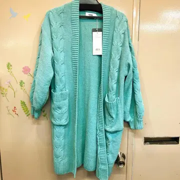 아줄 롱 가디건 (민트)