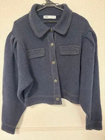 ZARA 네이비 니트 가디건 M 아우터