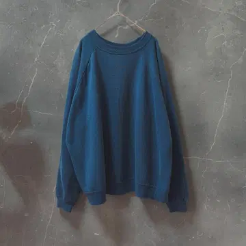 90s Hanes 미국산 무지 래글런 맨투맨 XL 네이비 블루 계열