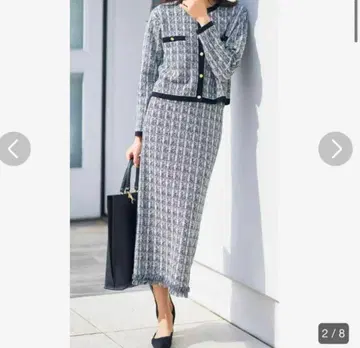 PLST 트위드 셋업 스커트 자켓 M