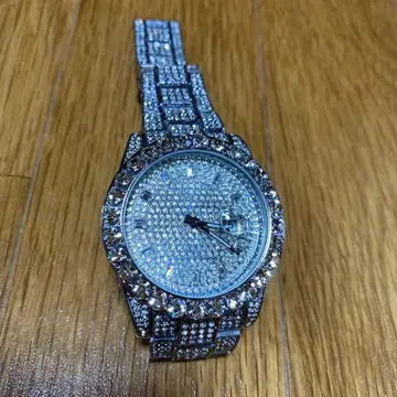 크리스탈 장식의 쿼츠 손목시계 지르코니아