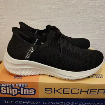 스케쳐스 슬립인 23cm 화이트 x 블랙