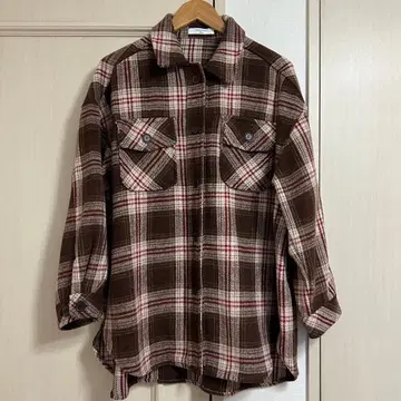 [새상품] 사만다 모스모스 블루 CPO 체크 셔츠 자켓