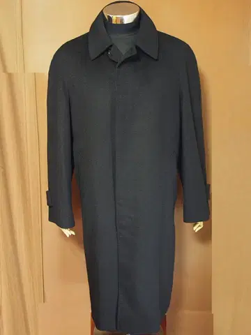 캐시미어 100% 스텐카라 코트 (L 사이즈) 검정 무지 블랙