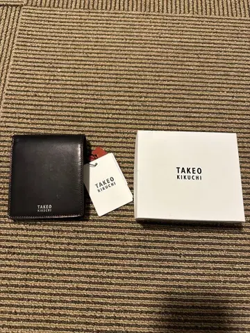 미사용 새상품 TAKEO KIKUCHI 접이식 지갑 블랙