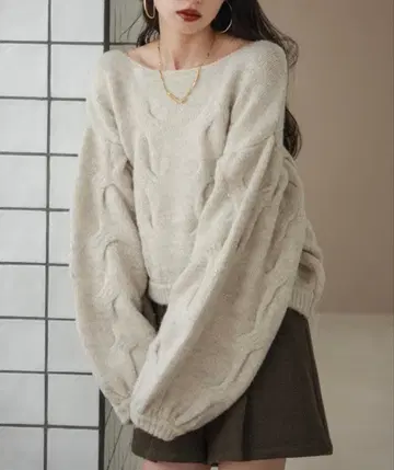 hinari 케이블 MIX 라메 니트