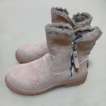 베이지 스웨이드 숏부츠