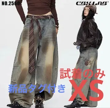 시착만 한 상품 로얄 댄스 CBX LAB 빈티지 데님 와이드 팬츠