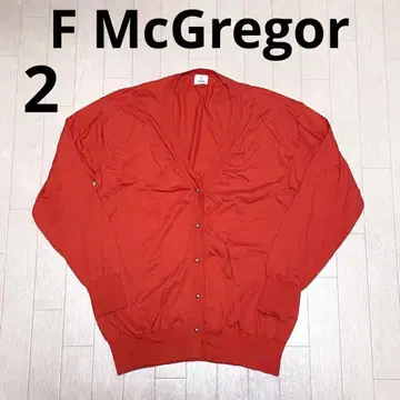 F McGregor 니트 가디건 긴팔 2 주홍색 레드 맥레거