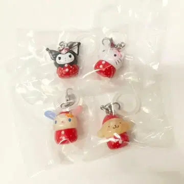 딸기 메지루시 액세서리 쿠로미 키티 우사하나 푸딩 키링