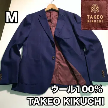 TAKEO KIKUCHI 울 100% 테일러드 자켓 네이비 M