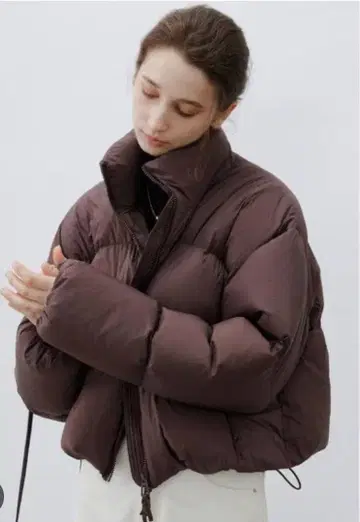 [ tageechita ] 크롭 기장 페더 다운