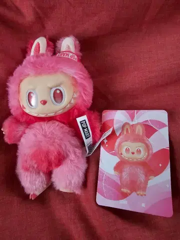 POP MART 핑크 봉제 인형 본체 러브