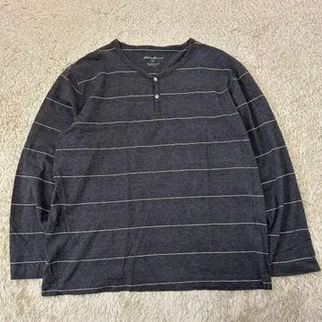 새상품급 Eddie Bauer 롱t 긴팔 티셔츠 헨리넥 보더