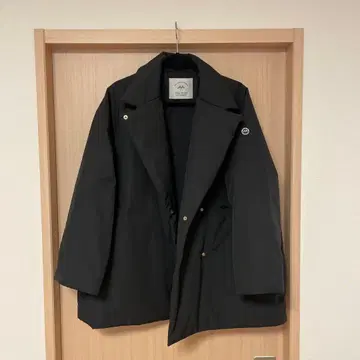 PUAL CE CIN 블랙 충전솜 테일러드 코트