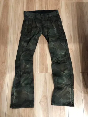 카모플라쥬 카고 팬츠 데님