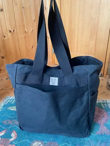 오일 코튼 토트백 oiled cotton tote bag