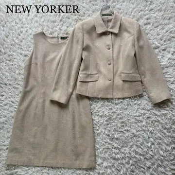 새상품급 NEW YORKER 원피스 셋업 베이지 빅 사이즈 13호
