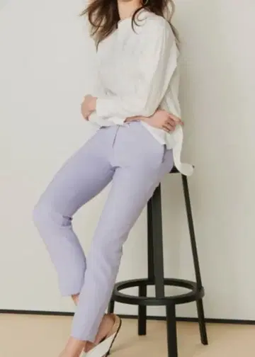 Theory TREECA 4J N 테이퍼드 팬츠 라벤더 00