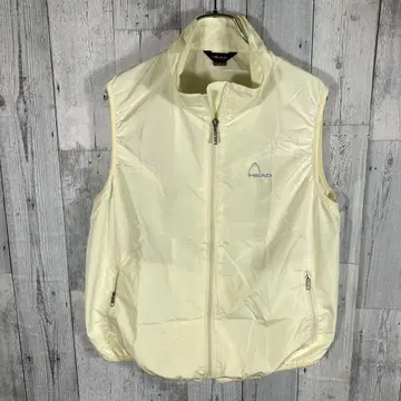 HEAD 크림색 나일론 베스트 남성용 M 사이즈