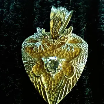 실버 925 은제 목걸이 탑 펜던트 윙 드래곤