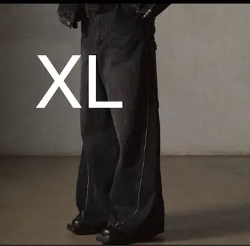 XL GRANCY 다크 데님 와이드 팬츠