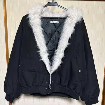 퍼 칼라 후드 부착 코튼 남성용 숏 두꺼운 원단 자켓