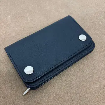 [ 흠집 있음 ] 트래커 지갑 미들 블랙 2층 얇은 타입 Virgilio